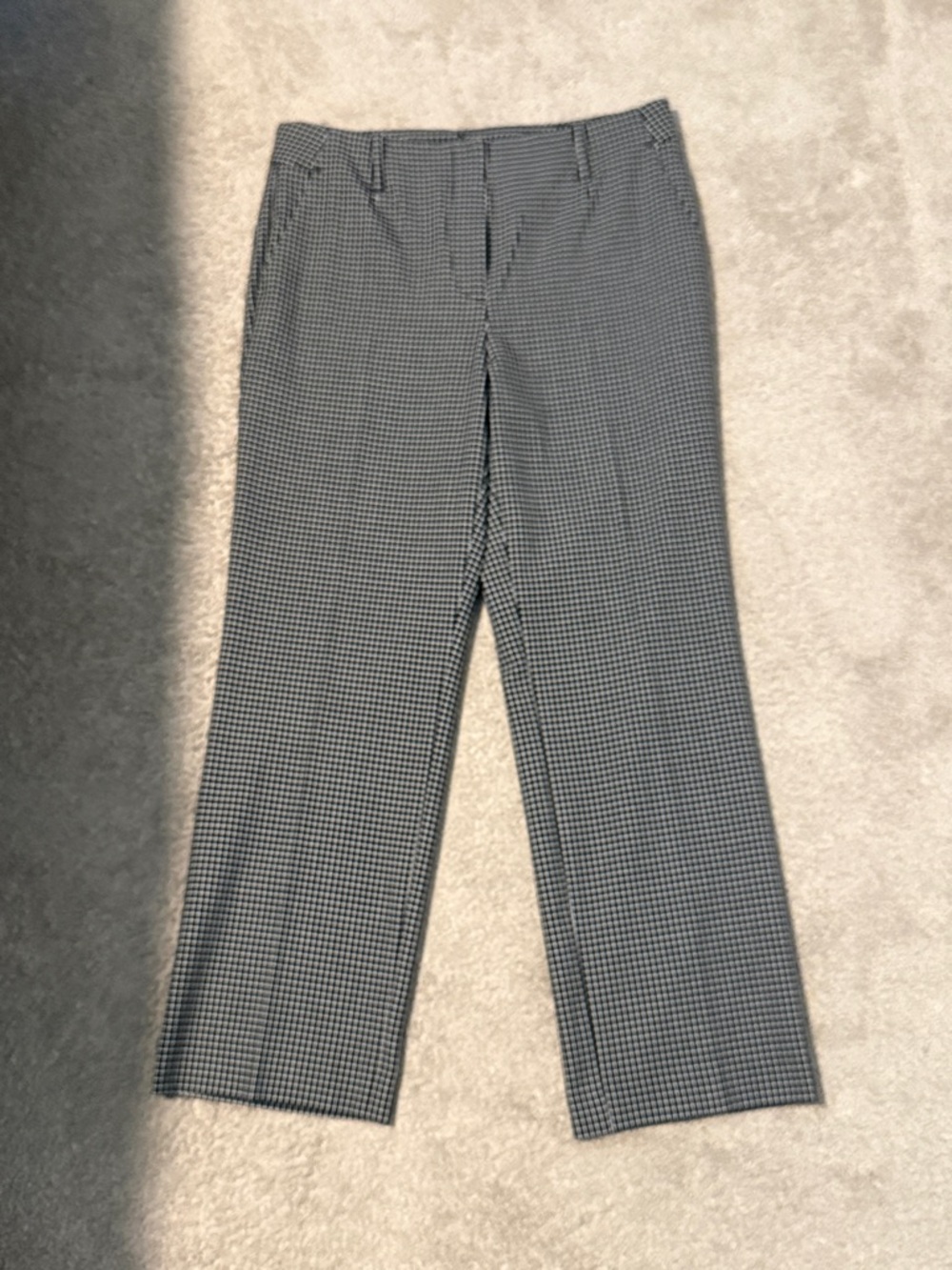 Talbots Black & White Mini Check Southampton Straight-Leg Pants